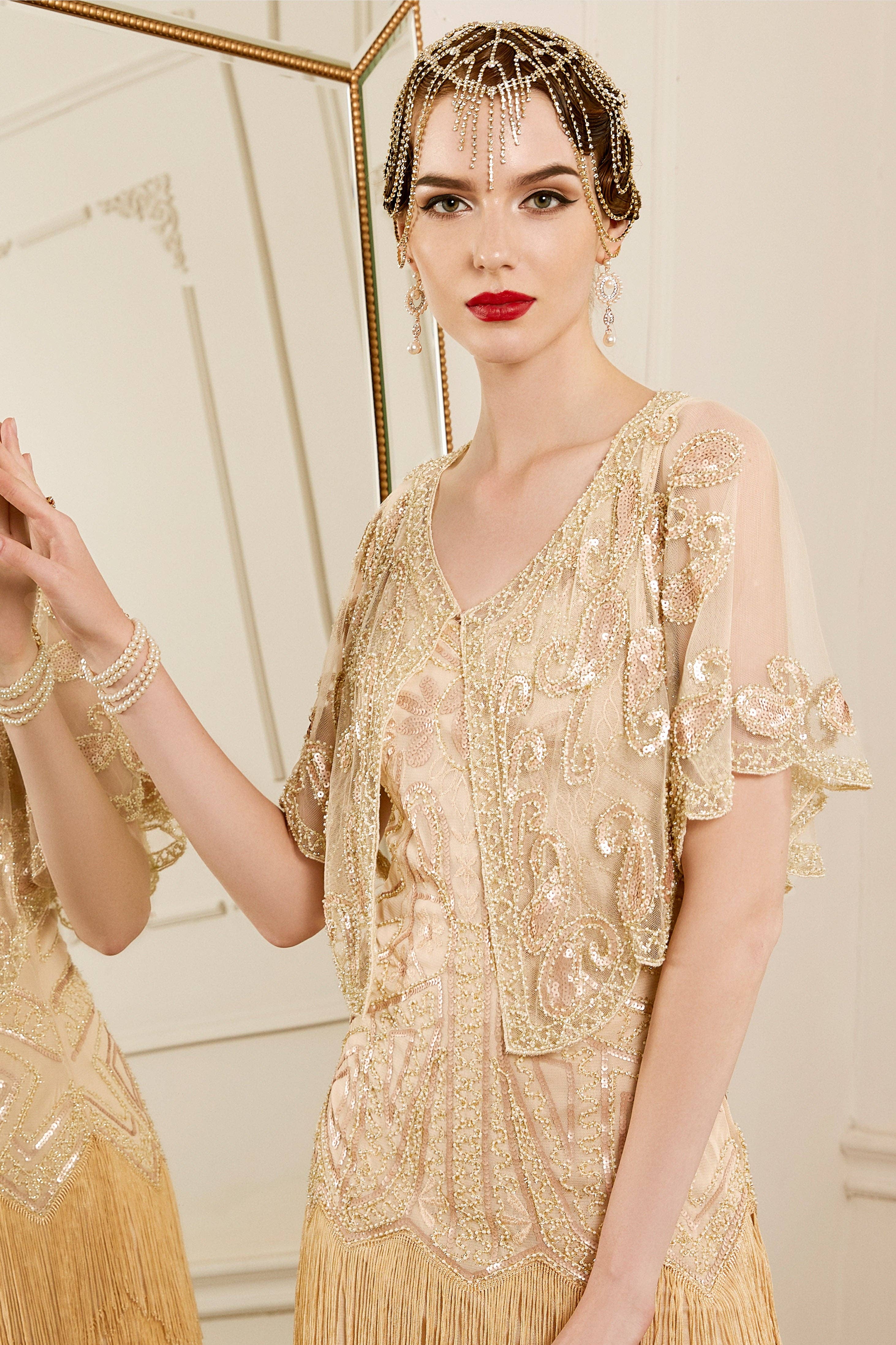 BABEYOND - Wholesale Wrap - Women's - 1920s Sequin Beaded Gatsby Shawl21