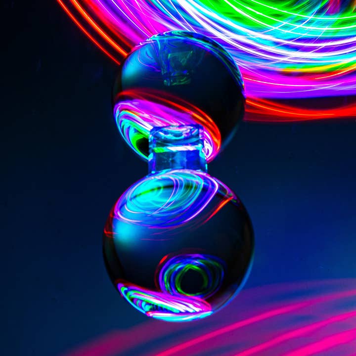 Glass orb lightpainted for wholesale by Chilled Photography