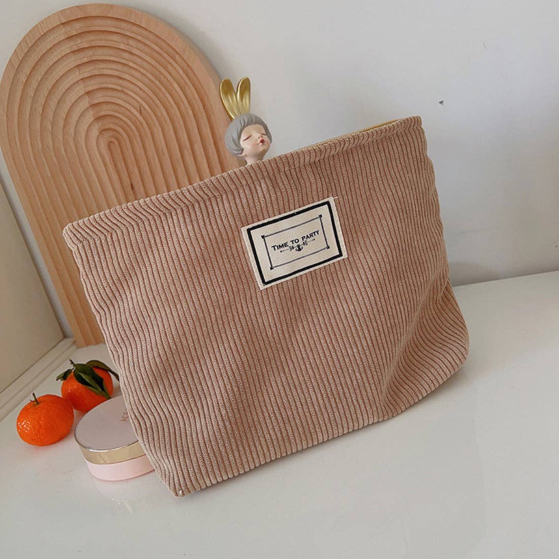 Funkyrel® Atzbranding Limited - Wholesale Makeup/Cosmetic Bag - Cosbai - Solid Color Corduroy Makeup Bag5