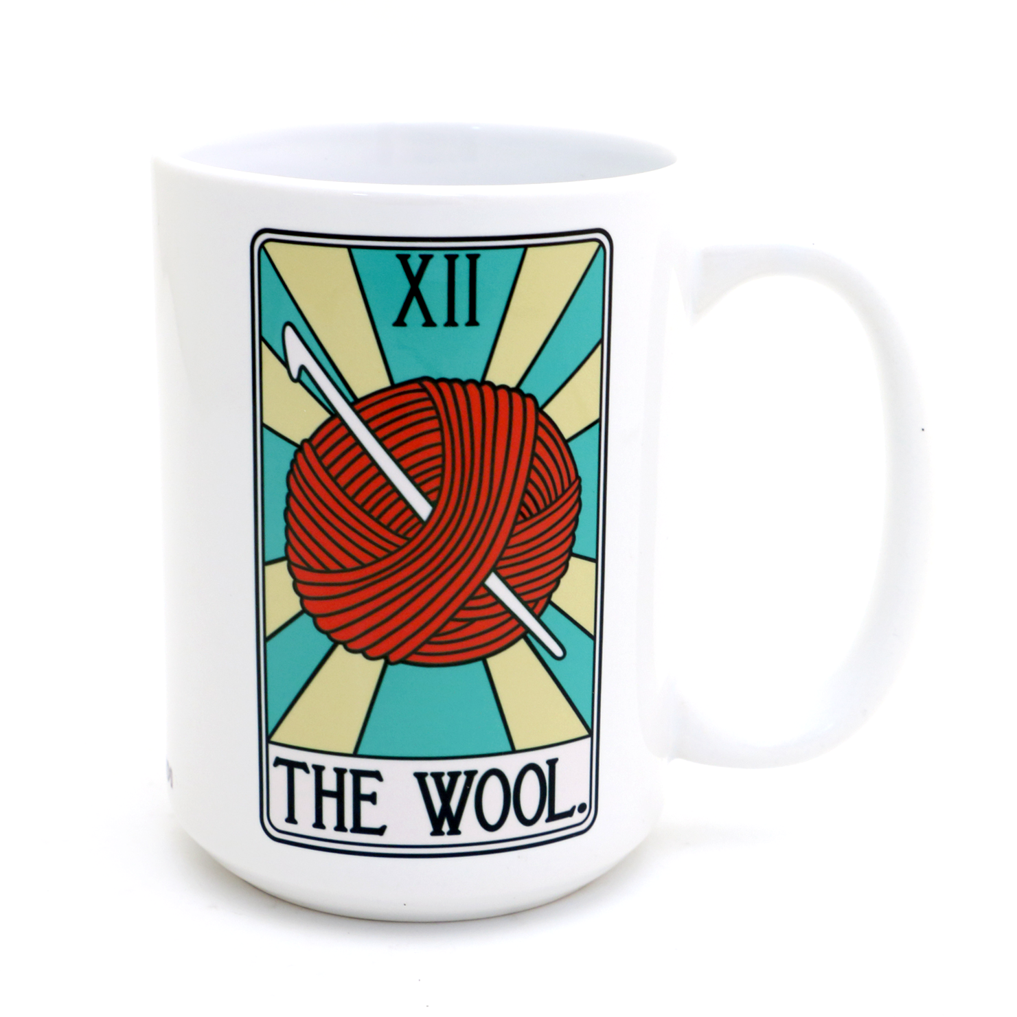 Lenny Mud - Wholesale Coffee mug - The Wool Tarot Card 15oz Crochet Mug3