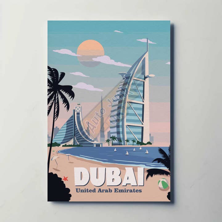 Dubai UAE Metal Poster for wholesale by Auto Junk UK Ltd