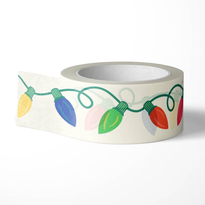 Christmas Lights Washi Tape 20mm Width for wholesale by Happy People Paper Goods