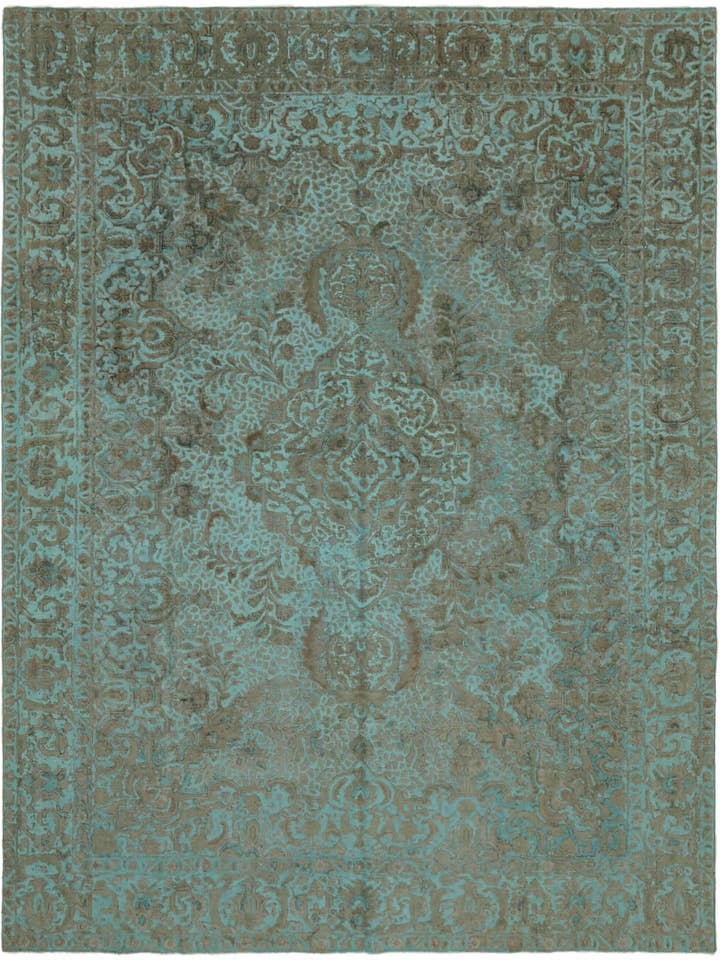 10x12 Turkis Overdyed Stor Område Tæppe - 44041 for engroshandel hos RUG N CARPET