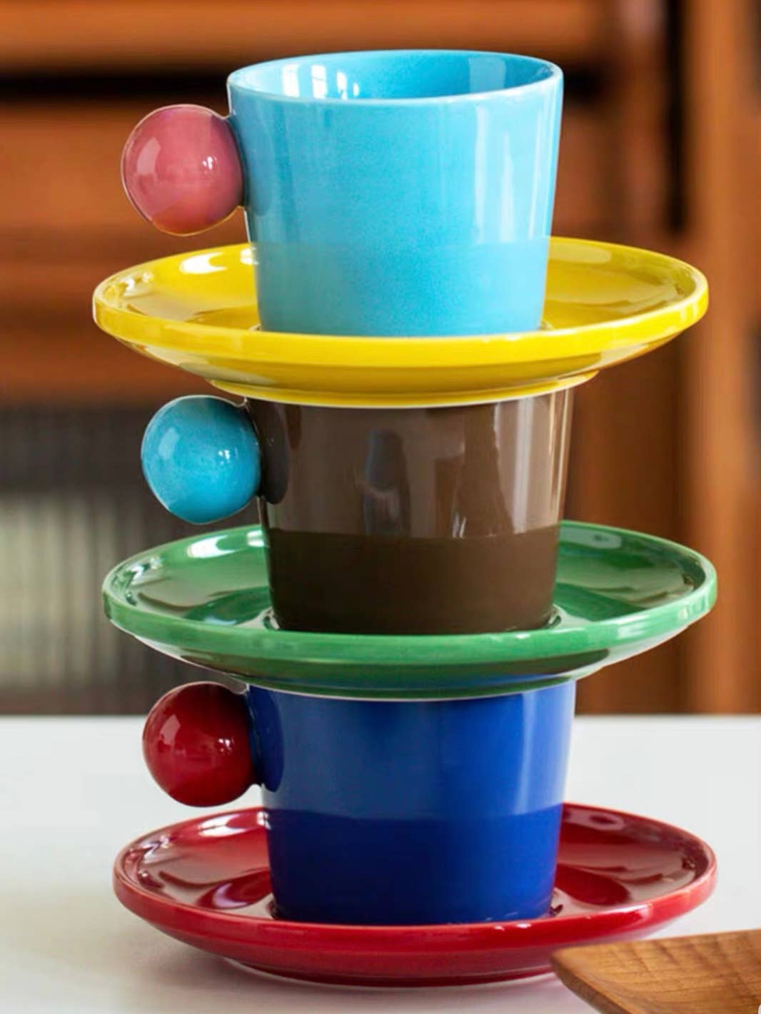 INSPECIAL HOME - Wholesale Coffee Mug - Handmade Cute Whimsical Coffee Espresso Mug With Saucer5