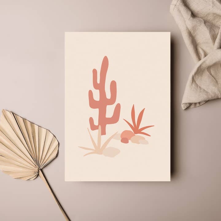 Pink Succulents Art Print for wholesale by Coral Cove Studio