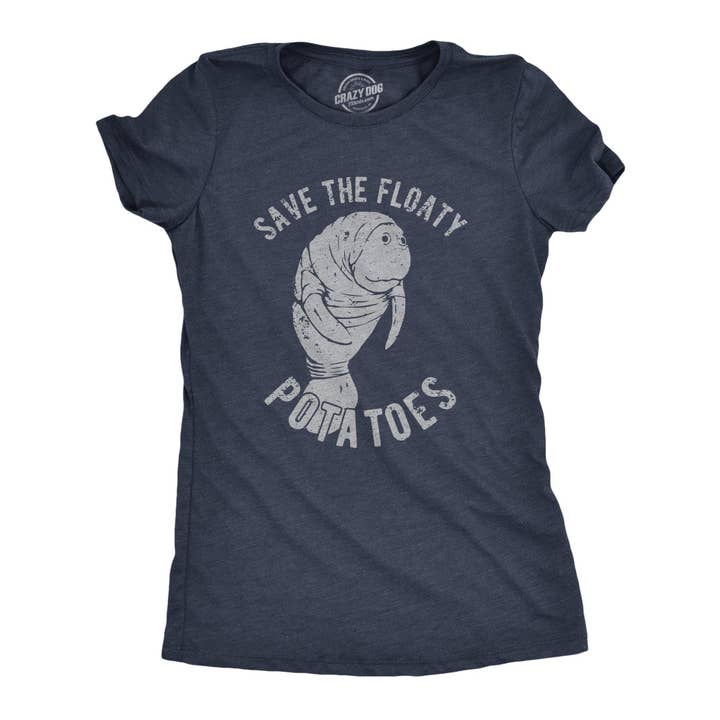 Save The Floaty Potatoes Women's Tshirt Animal Graphic Tee for wholesale by Crazy Dog T-Shirts