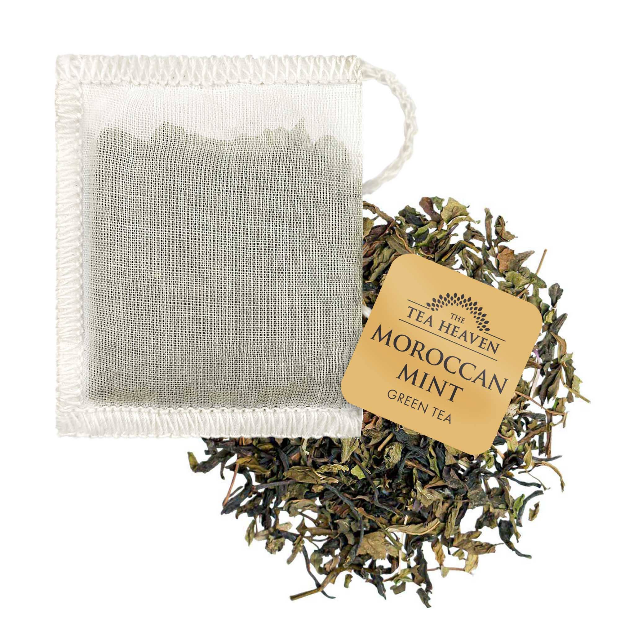 The Tea Heaven – Sacos de chá por atacado – Lata Mini de Saquinhos de Chá de Hortelã Marroquina1