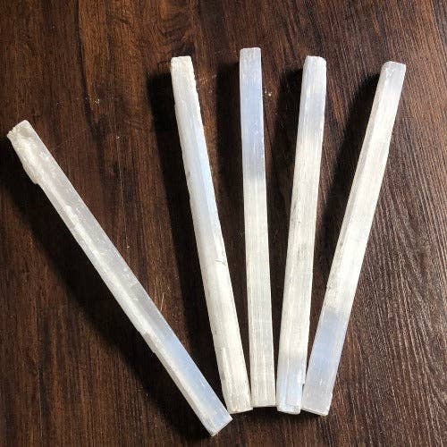 WHOLIFECO - Wholesale Spiritual Stone/Crystal - Big rough Selenite wand stick - Raw Satin spar