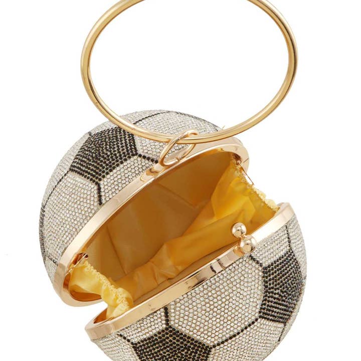 Shop Neighbors - Wholesale Clutch Bag - Women's - Full Rhinestone Soccer Ball Clutch