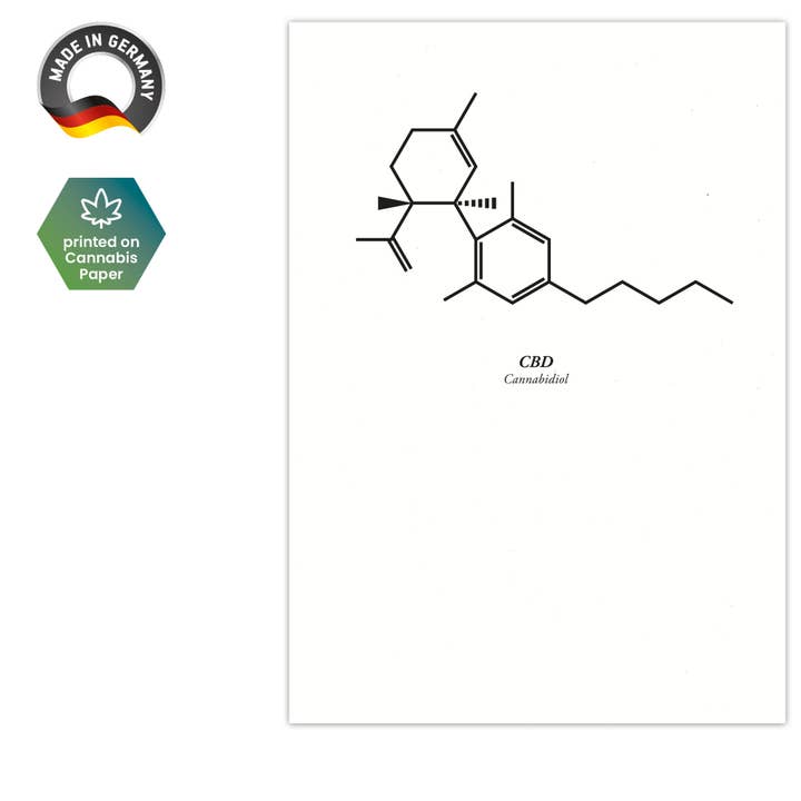 Postkarte A6 "Chem CBD" für den Großhandel von Hanfartig