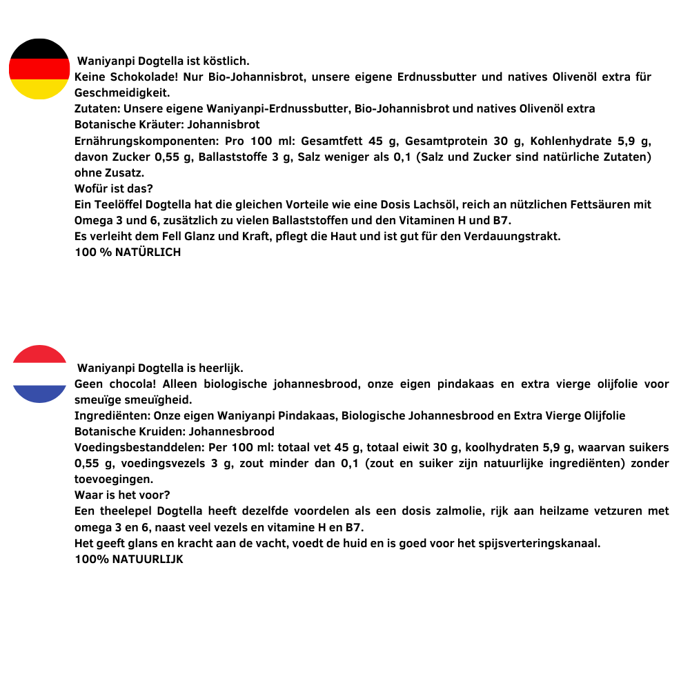 Waniyanpi - Wholesale Pet Treats - Dog - Dog Cream (formerly Dogtella) Waniyanpi for dogs3