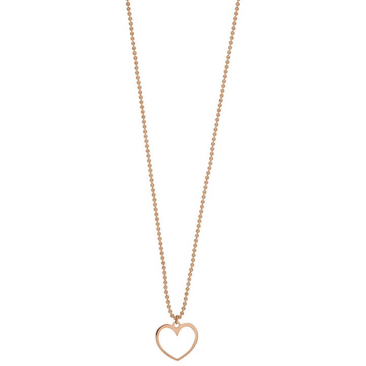 Colar Gentle Heart 14K Ouro Rosa por atacado de Leaf Jewelry