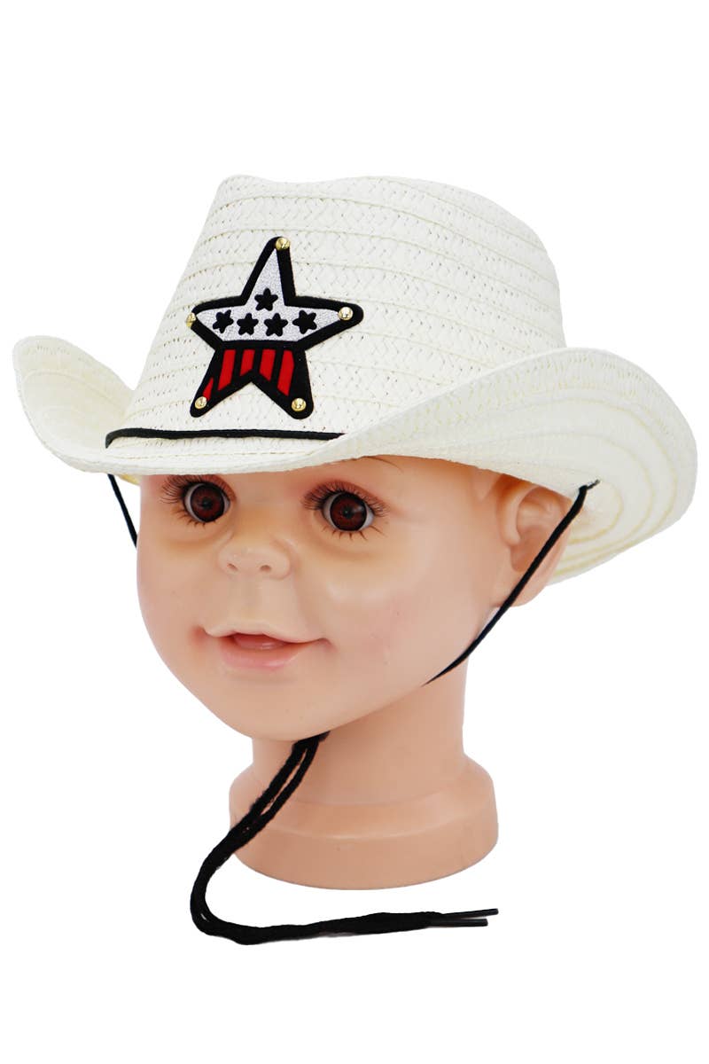 Cap Zone - Wholesale Cowboy Hat - Kids - Kids Western Star Paper Straw Cowboy Hat0