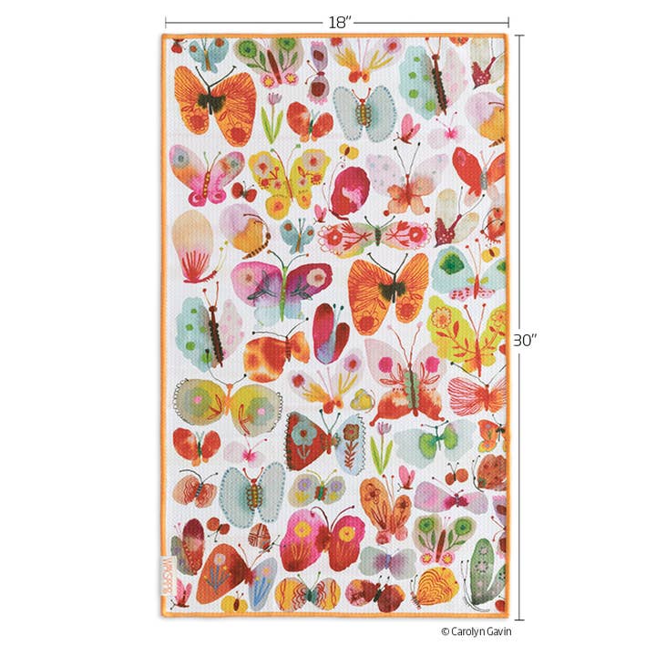 WerkShoppe - Wholesale Tea Towel - Belize Butterflies | Microfiber Kitchen Dish Towel5