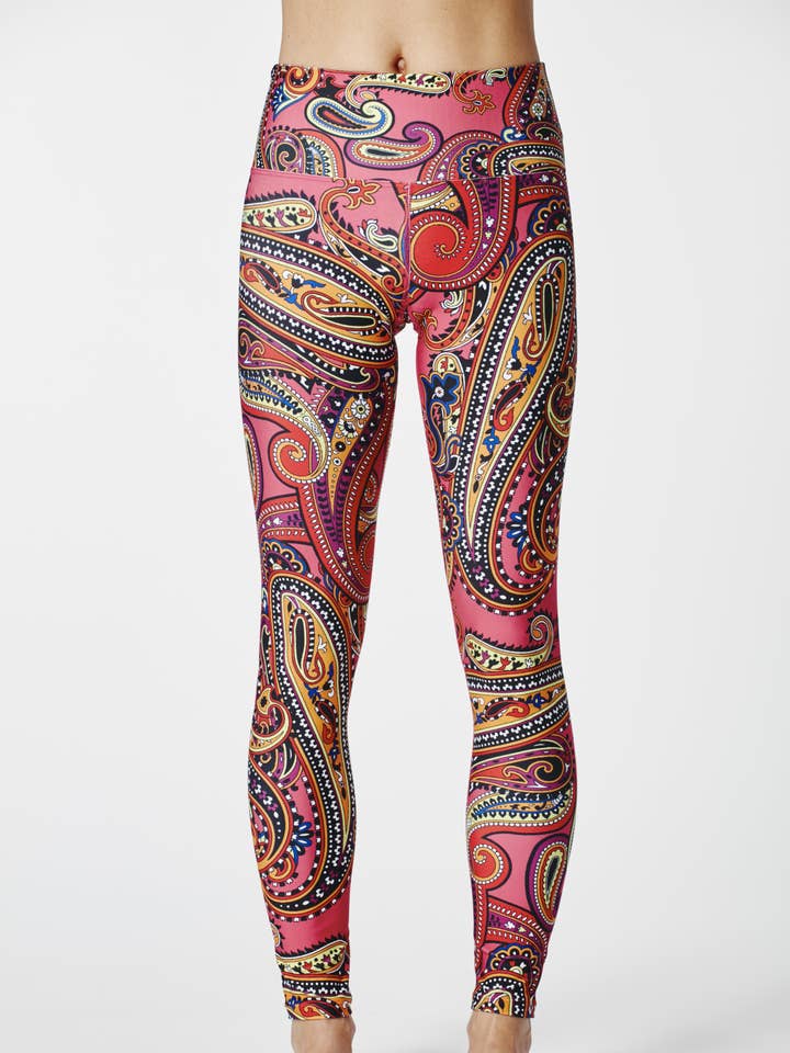 Colourful Paisley Leggings for wholesale by Yoga Culture