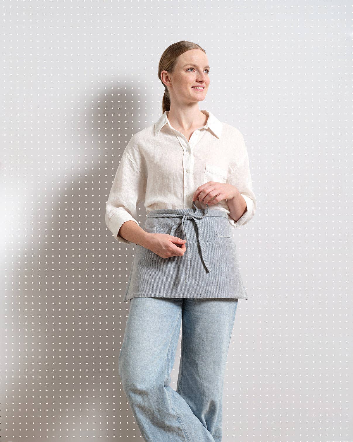 MEEMA - Vente Tabliers - Tablier de serveur en coton MEEMA, tablier mi-long avec poches20