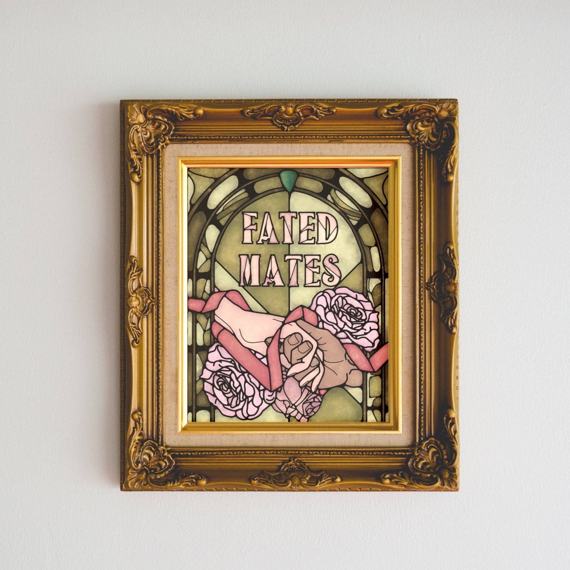 Well Read Babes – wholesale Art print – Book Tropes Fated Mates  - Bookish Wall Art Print Bookshelf2