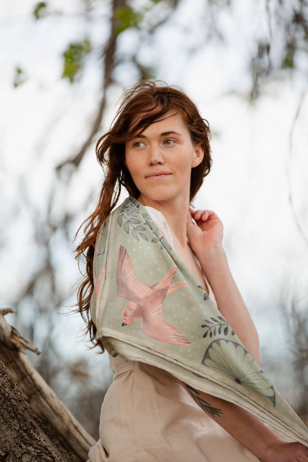 Matty Miller Studio - Wholesale Scarf - Women's - 100% Silk Scarf - Skylark2