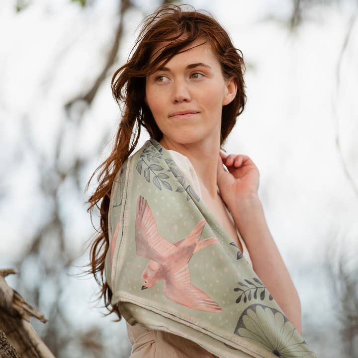 Matty Miller Studio - Wholesale Scarf - Women's - 100% Silk Scarf - Skylark2