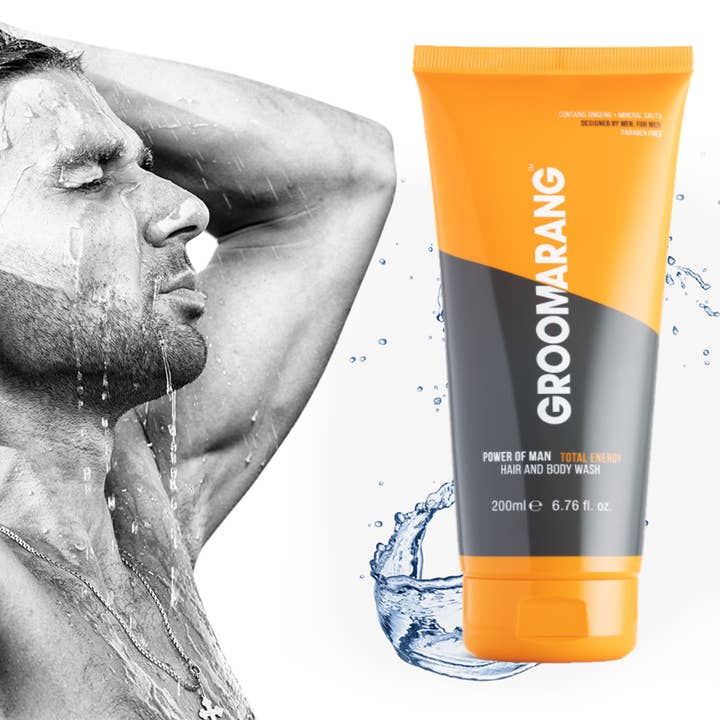 Groomarang Power of Man ‘Total Energy’ Hair and Body Wash 200ml for wholesale by My Wholesale Warehouse