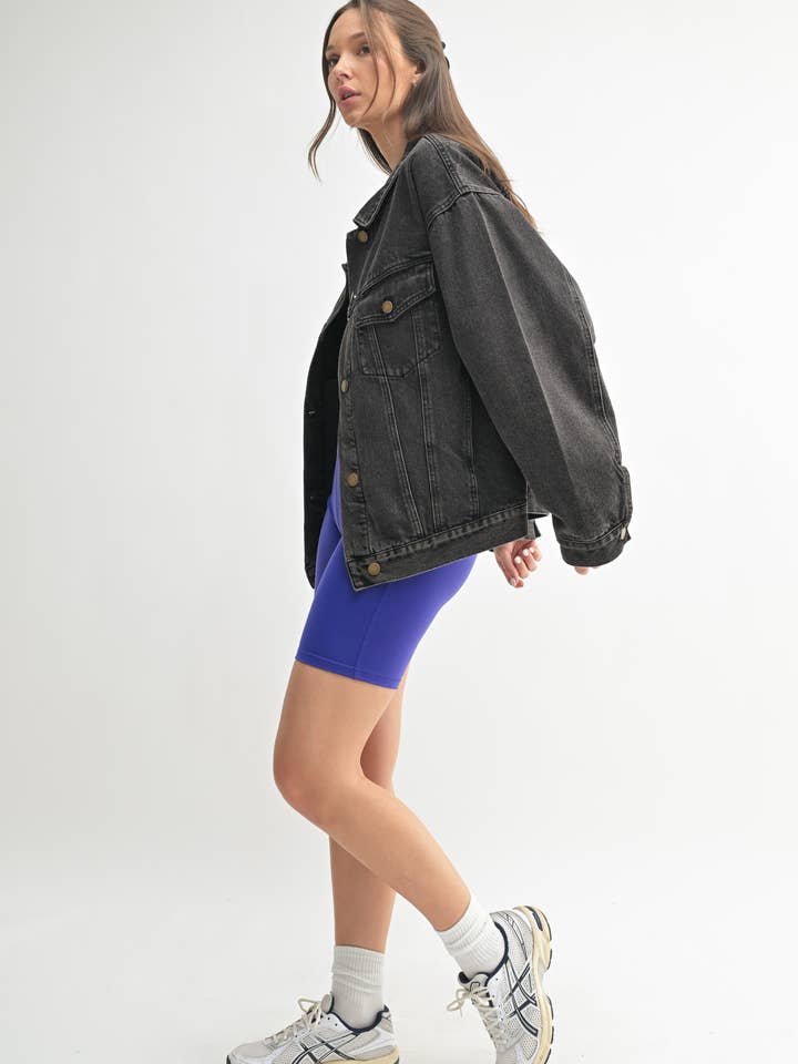 Mono B - Wholesale Denim Jacket - Women's - Boxy-Cut Denim Jacket