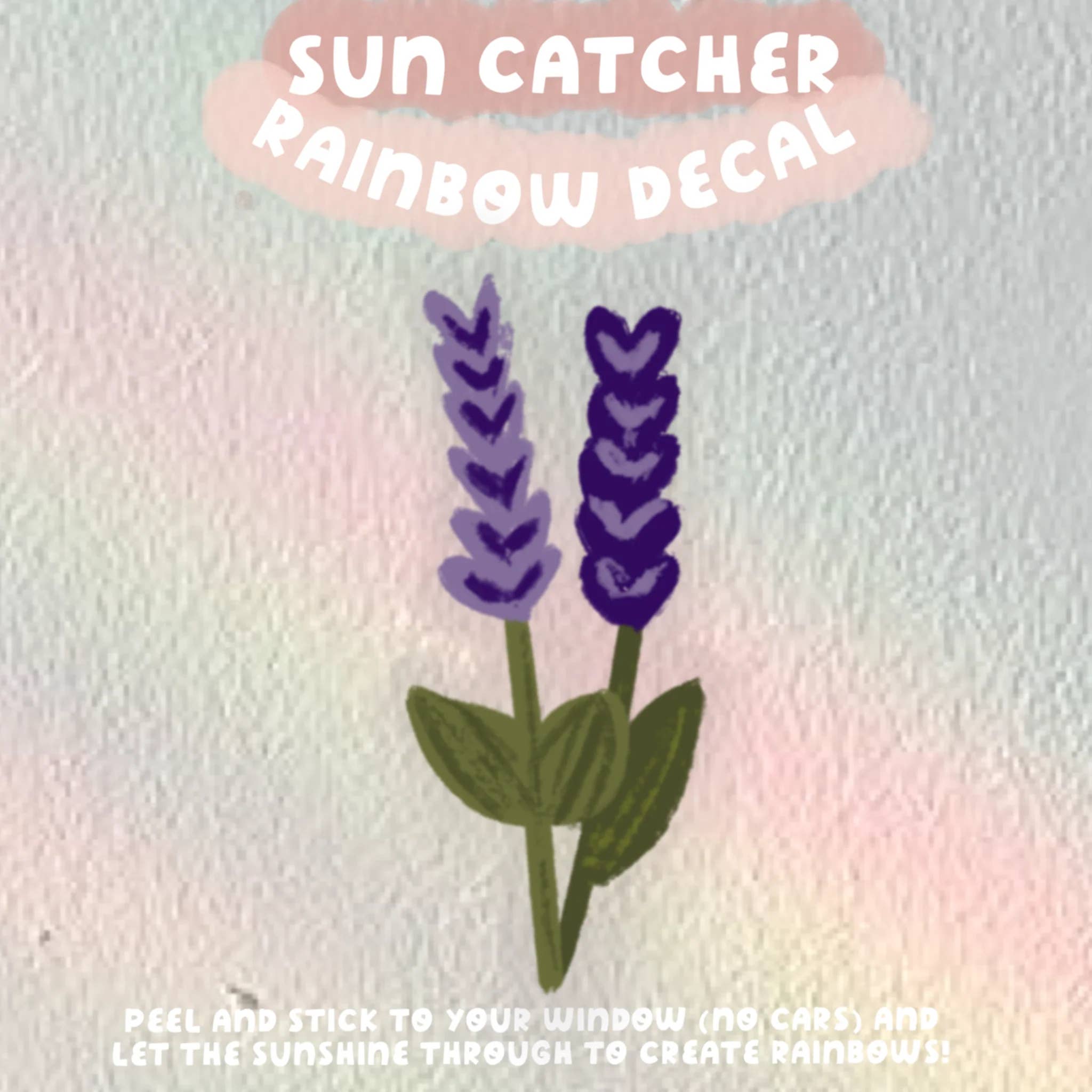 Maddie Green Designs - Wholesale Suncatcher - Lavender Flower Vinyl Suncatcher Decals