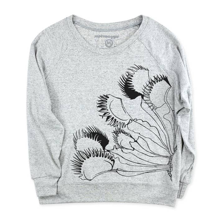 Supermaggie @ Faire - Wholesale Graphic Sweatshirt - Women's - Venus Flytrap Pia Tri Blend Pullover2