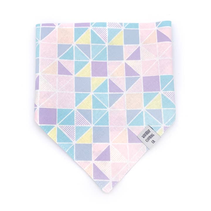 Pastel Triangle Easter Dog Bandana for wholesale by Winthrop Clothing Co.