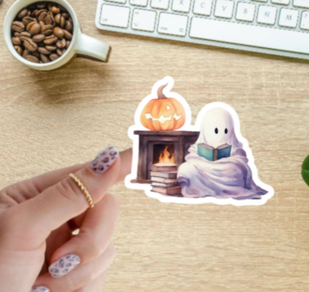 Blu Butterfly Stickers - Wholesale Sticker - Reading Ghosts in the Woods Sticker for planner