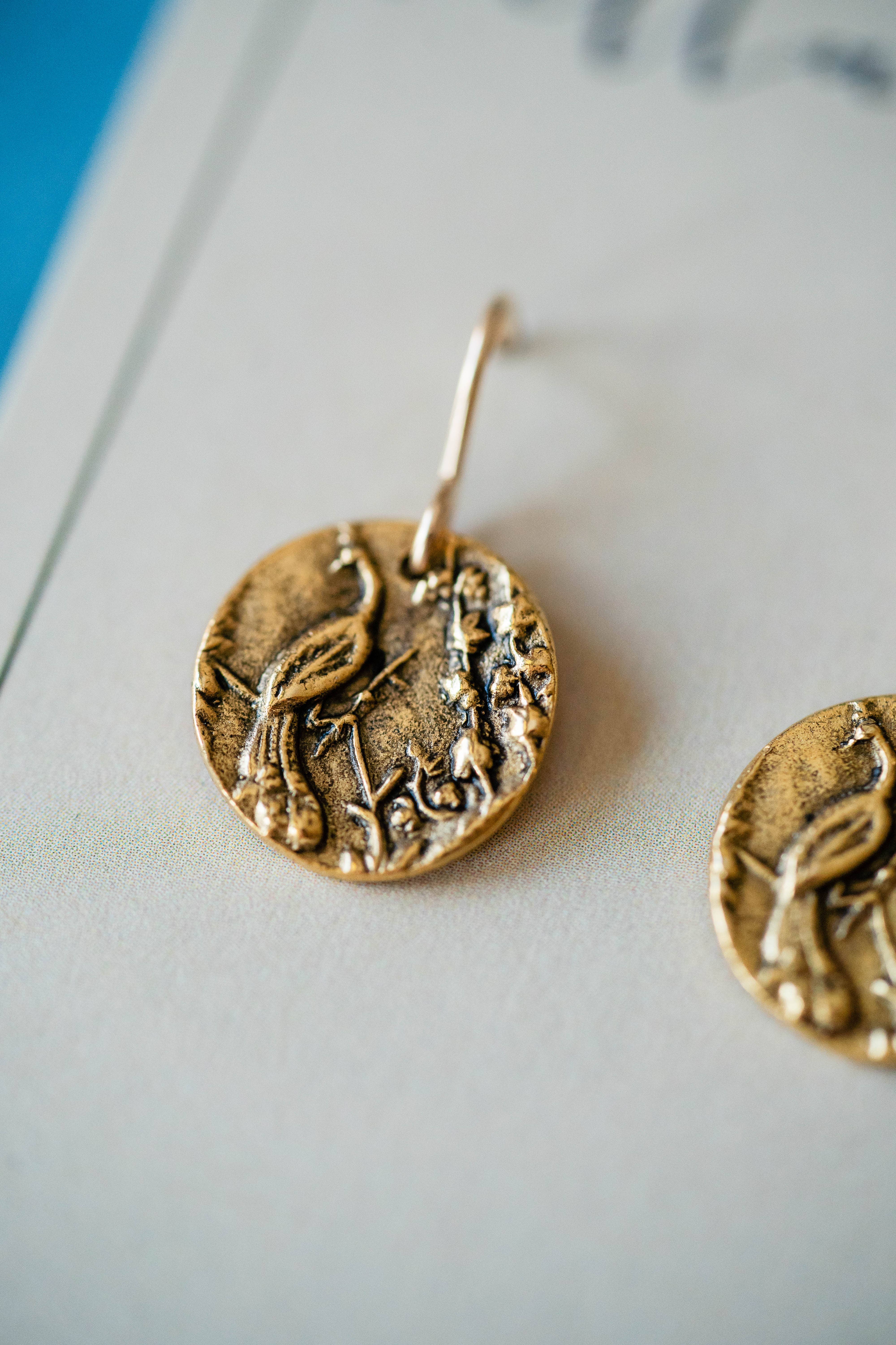 Bella Vita Jewelry - Wholesale Dangle Earrings - Bitty Button Charm Earrings | Peacock Earrings0