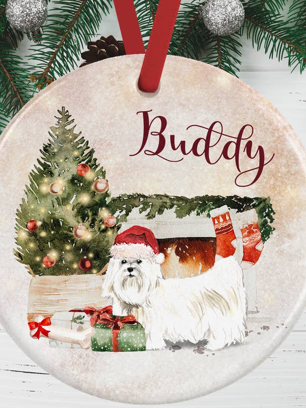 Maltese Christmas Decoration for wholesale by WagATudeTags