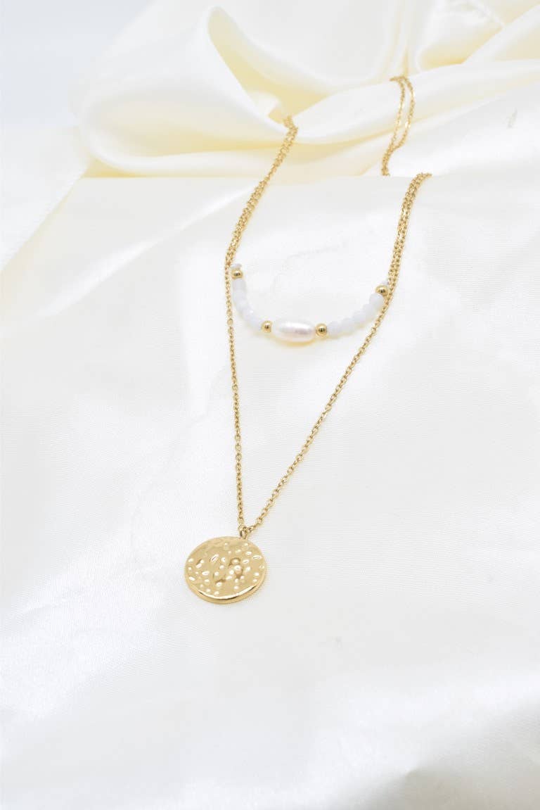 Kapyco - Wholesale Pendant/Charm Necklace - Double-row stainless steel necklace - BJ210248OR3