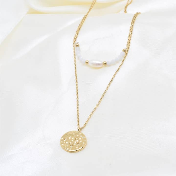 Kapyco - Wholesale Pendant/Charm Necklace - Double-row stainless steel necklace - BJ210248OR3