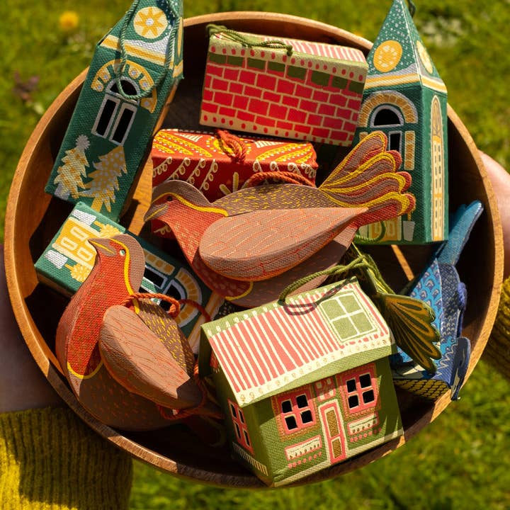 East End Press – wholesale Prydnad – Partridge skärmtryckt bräddekoration6