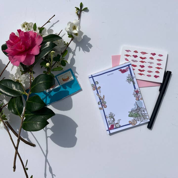 Edinburgh Letters – wholesale Notepad – Paris Kisses - A6 Notepad