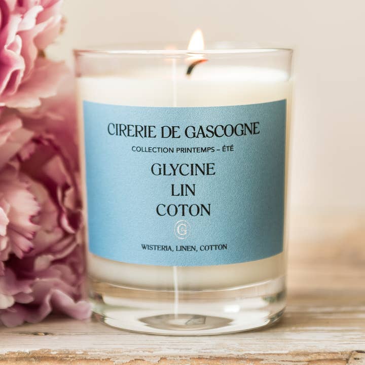 *BUY1GET1* Candela in misto di glicine, lino, cotone per la vendita all'ingrosso da parte di Cirerie de Gascogne (US/CAN)-Distributed by Scents of Europe