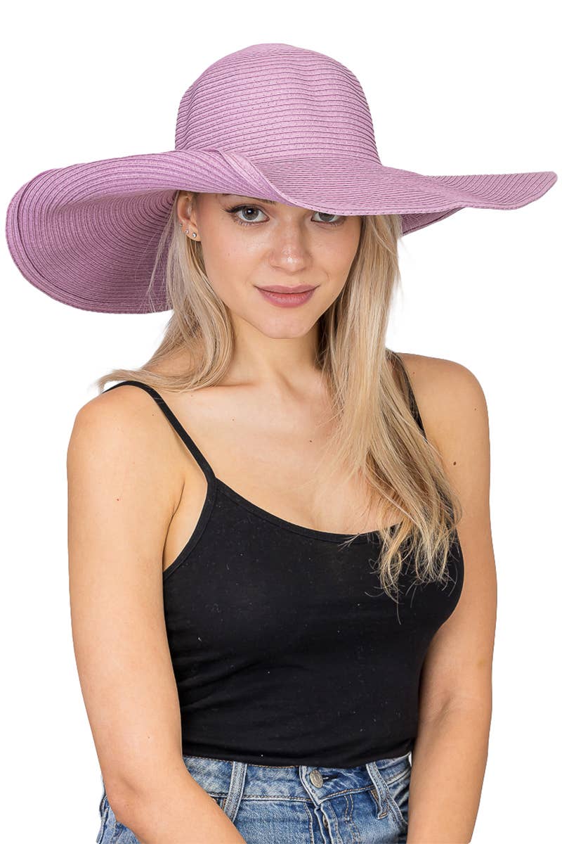 Cap Zone - Wholesale Straw Hat - Women's - Wire Brim Straw Beach Sun Hat24