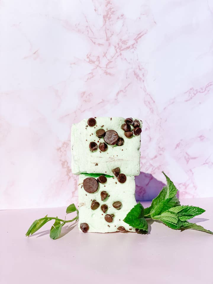 🍃 Mint Chip Marshmallows – 6pc for wholesale by The Fancy Marshmallow Co.