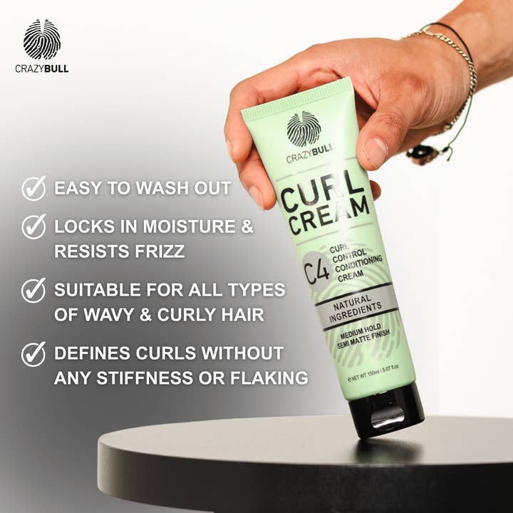 CRAZY BULL HAIR PRODUCTS - Wholesale Hair Styling Gel/Mousse - Crazy Bull C4 Curl Control Conditioning Cream Define Hydrate5