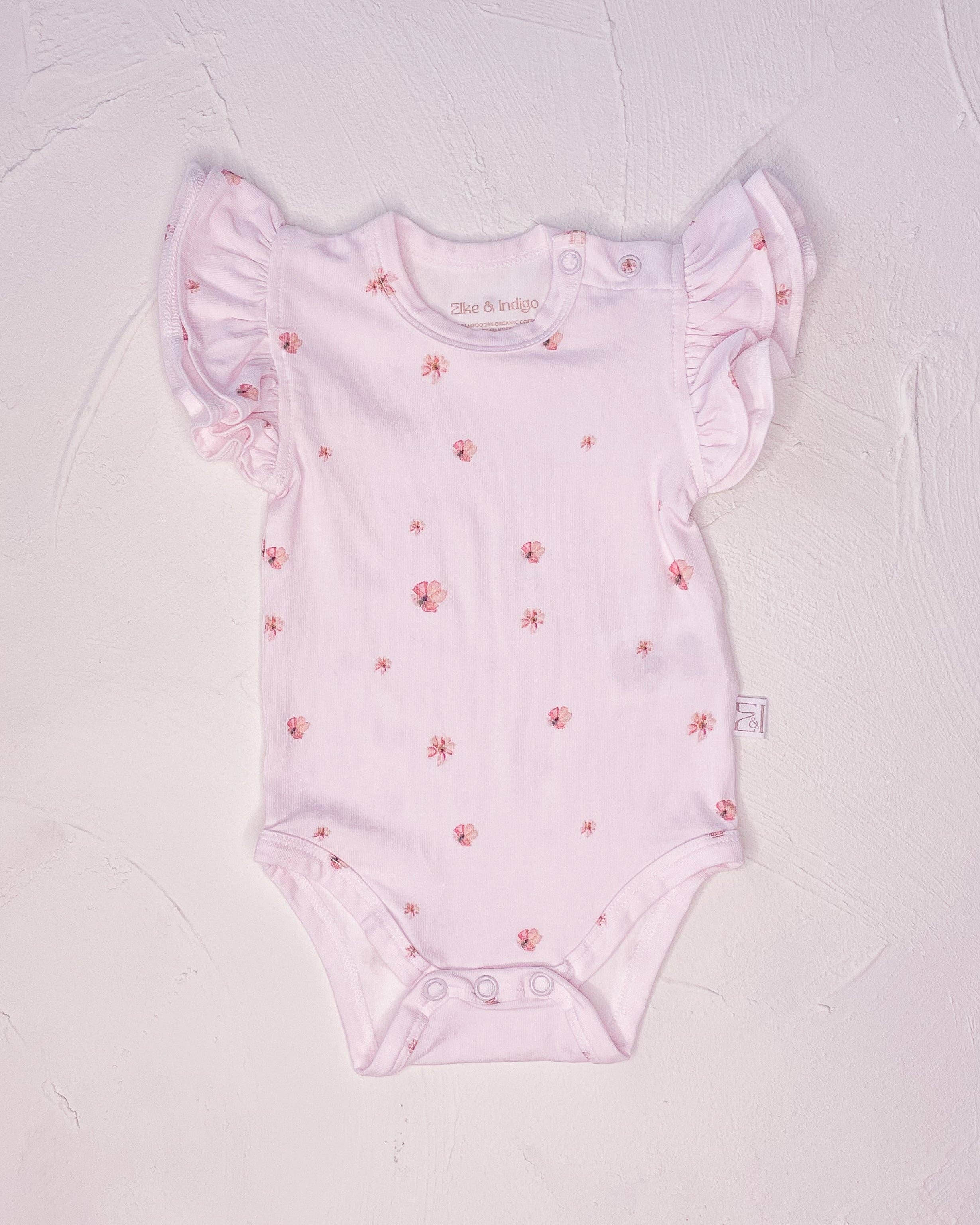 Elke & Indigo – Engroshandel Bodysuit - Baby – Bambus/økologisk bomuld Olivia body – Blossom5