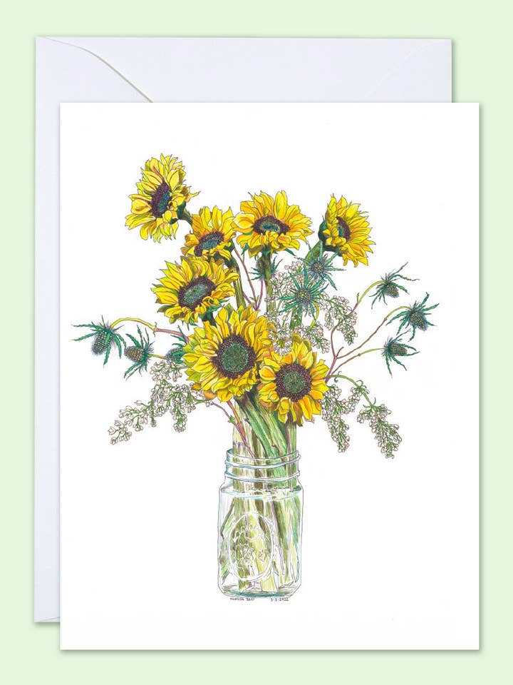 Card - 5x7 - Sunflower Resilience for wholesale by Vivid Cottage