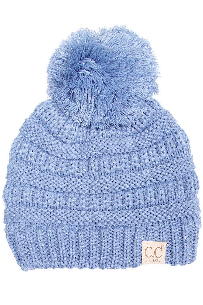 Hana - Wholesale Beanie - Kids - C.C Kids Solid Knit Pom Beanie13