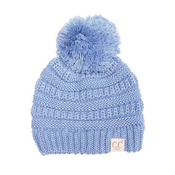 Hana - Wholesale Beanie - Kids - C.C Kids Solid Knit Pom Beanie13