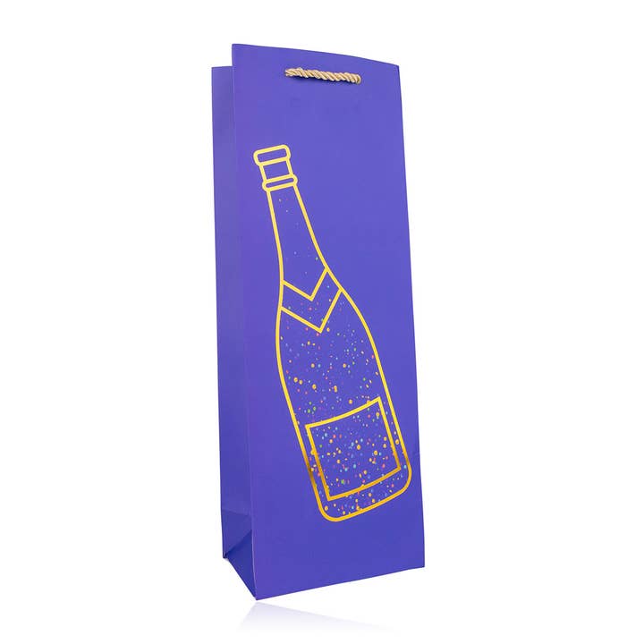 Accentra - Wholesale Gift Bag - Gift bag paper BASICS for bottles, assorted 4-pack1