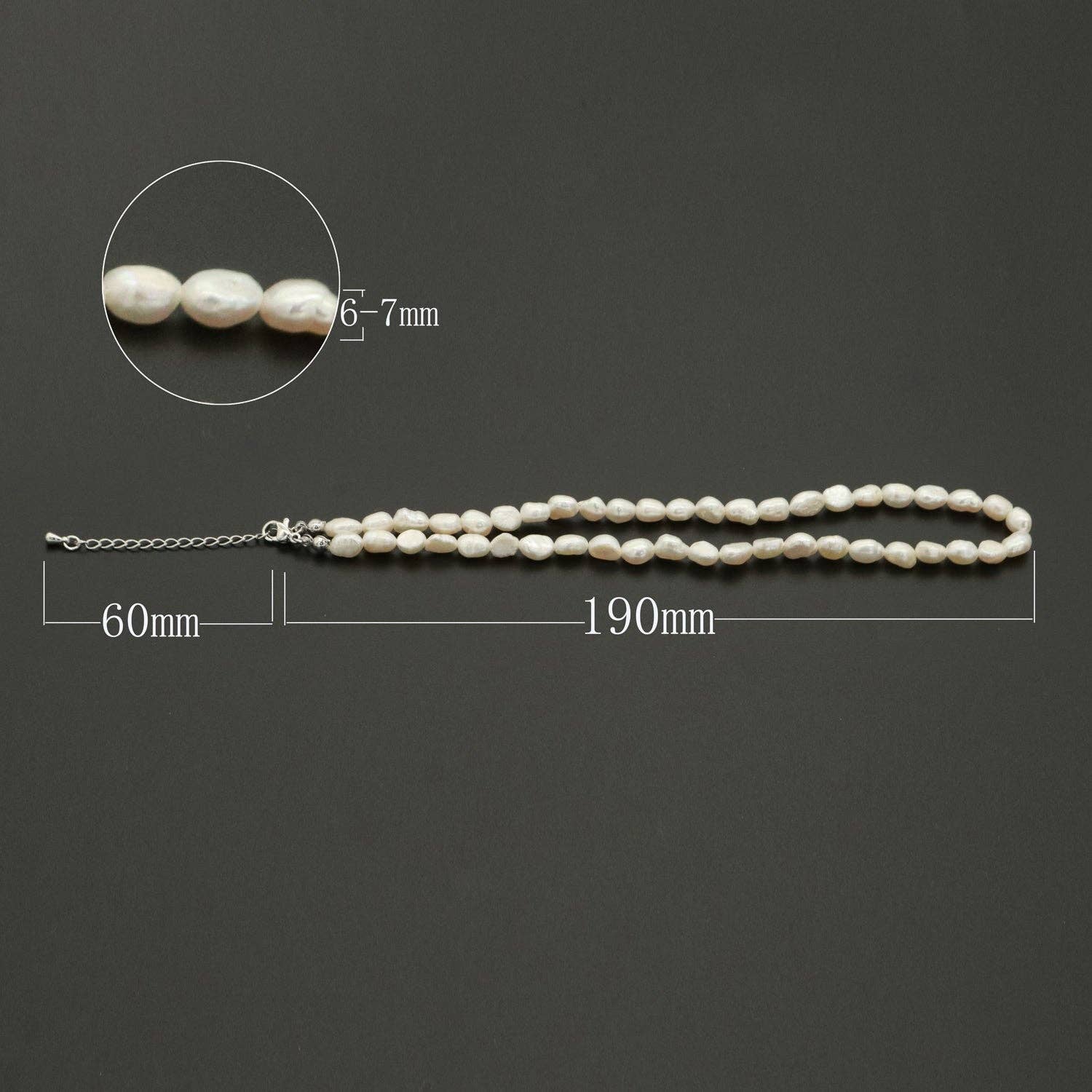 Aim Eternal - Wholesale Beaded/Pearl Necklace - Classic Fresh Water Pearl Small Rice Pearl Seed Chain Silver Chocker Necklace2