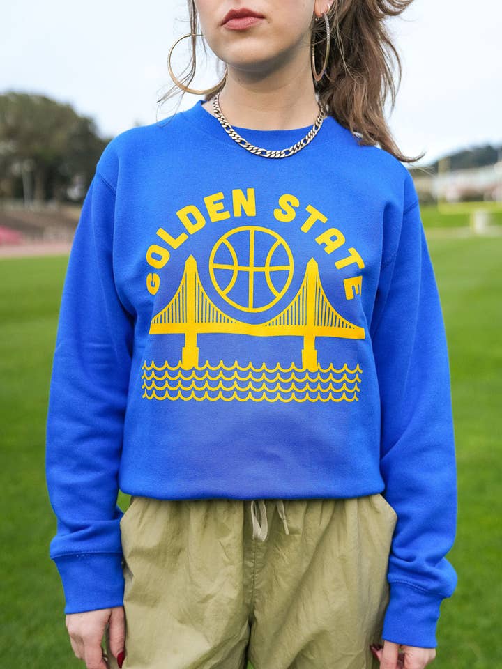 Culk - Wholesale Graphic Sweatshirt - Unisex - Golden State Crewneck Royal1