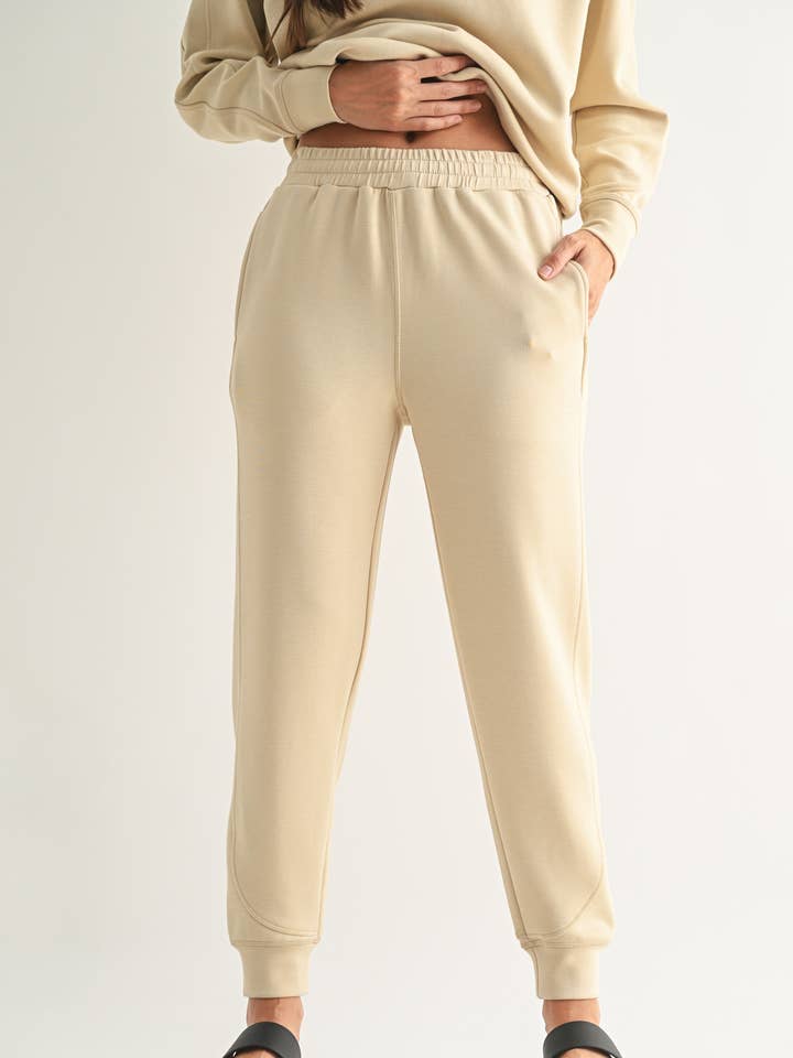 Mono B - Wholesale Athletic Sweatpants/Joggers - Women's - Elevated Contrast Seam Joggers