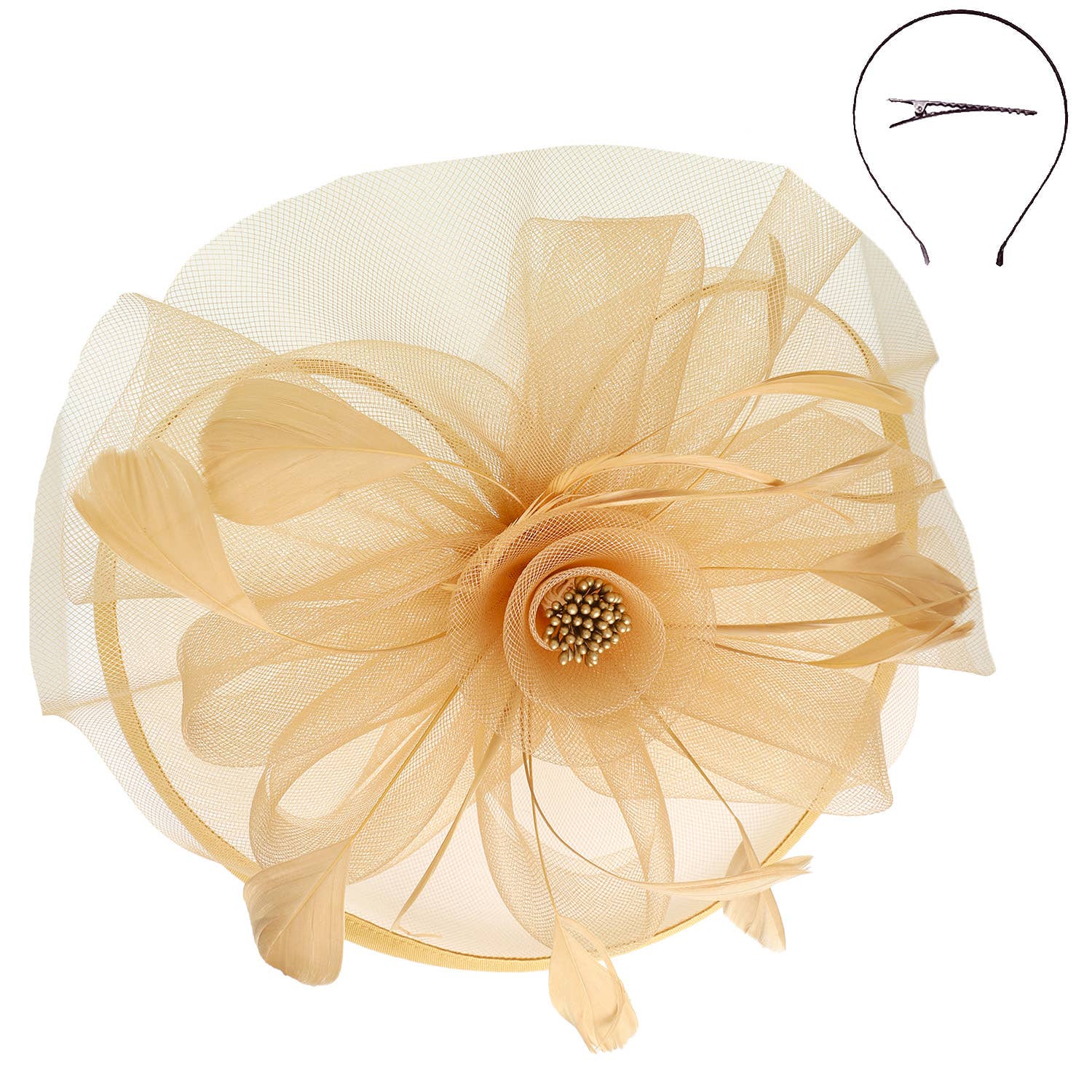 SP Sophia Collection - Vente Chapeau bibi – femme - Fascinateur à ruban floral en organza 8