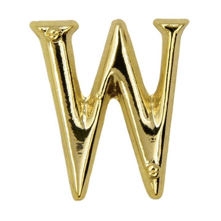 letra w pin ouro por atacado de Godert Amsterdam