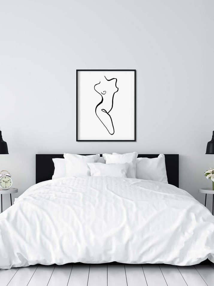 Female Form Line Drawing for wholesale by Tiffany Aita Illustration